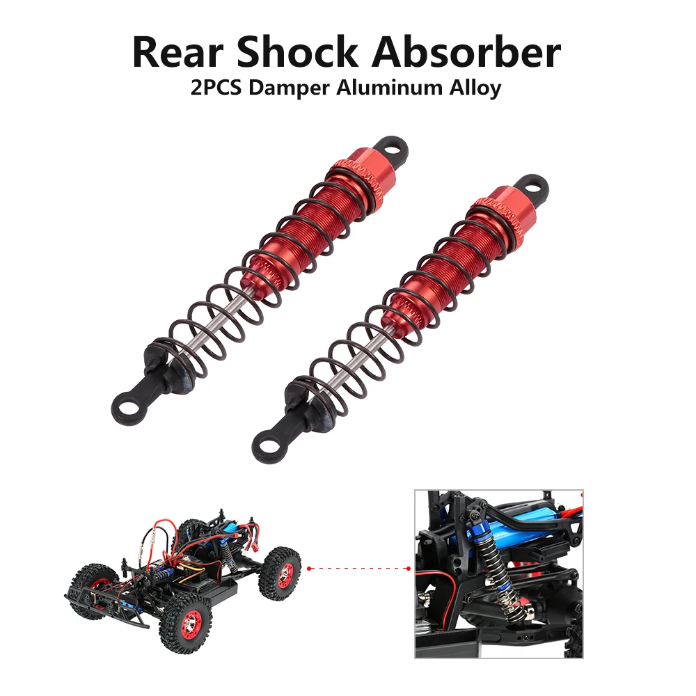 Задний амортизатор демпфер из алюминиевого сплава для 1/12 радиоуправляемого гусеничного автомобиля WLtoys 12428