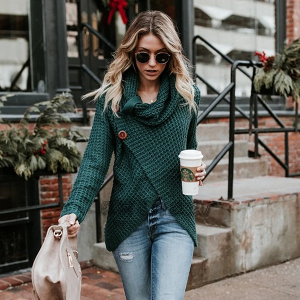 LOSHAKS Fashion Autumn Winter Warm Sweater Long-Sleeve Elastic Female Pullover Turtleneck Knitted Sweaters Tops | Женская одежда