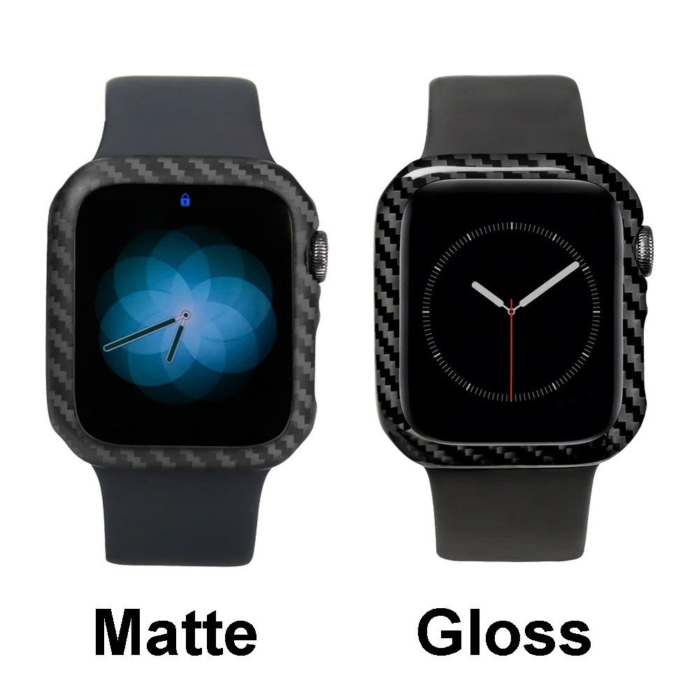 Защитный чехол для Apple Watch Series 4 40 44 мм из натурального углеродного волокна iWatch 3 2 1