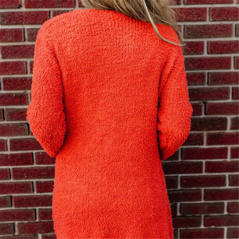 Новинка Женская оранжевая плюшевая куртка с карманами новинка 2018 Клубная