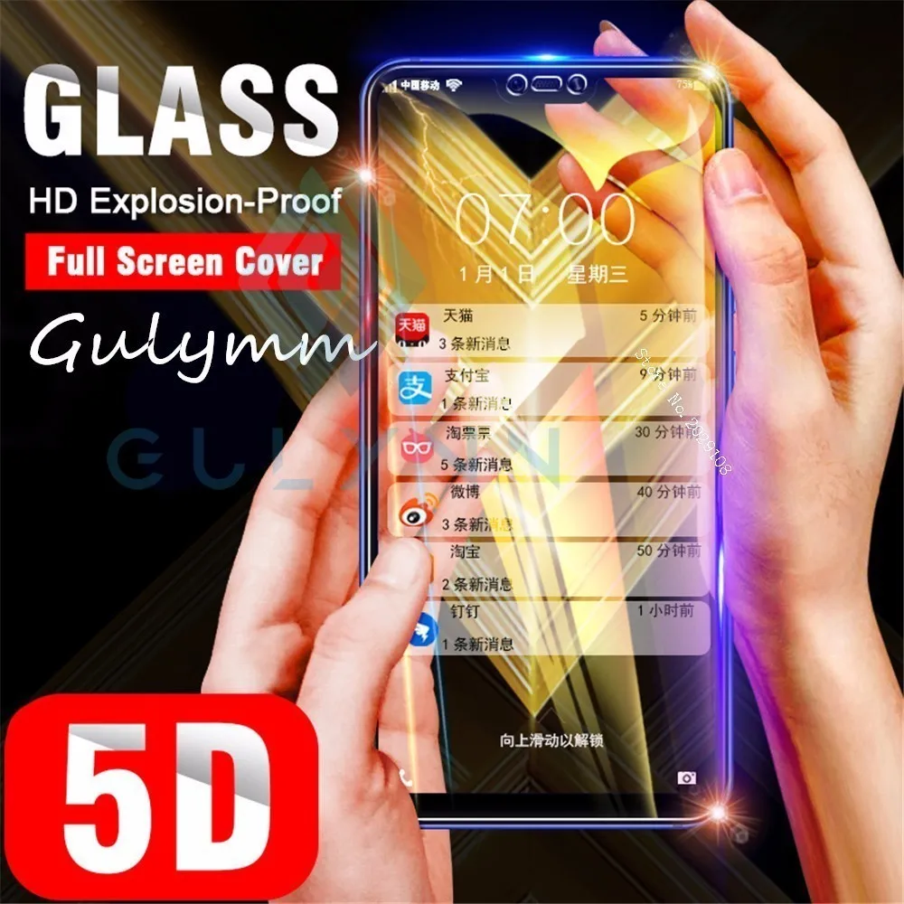 Защитное стекло для Xiaomi Redmi 7 7A 4X 5 6 Pro S2 закаленное защитное пленка 0 3 мм 5D