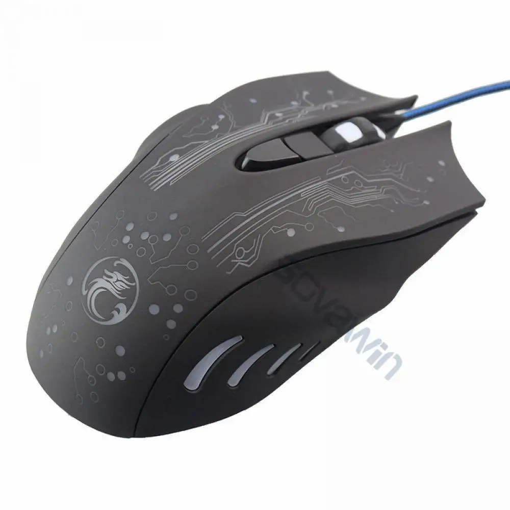 Проводная USB оптическая игровая мышь 1200 1600 2400 dpi 156 см провод светодиодный