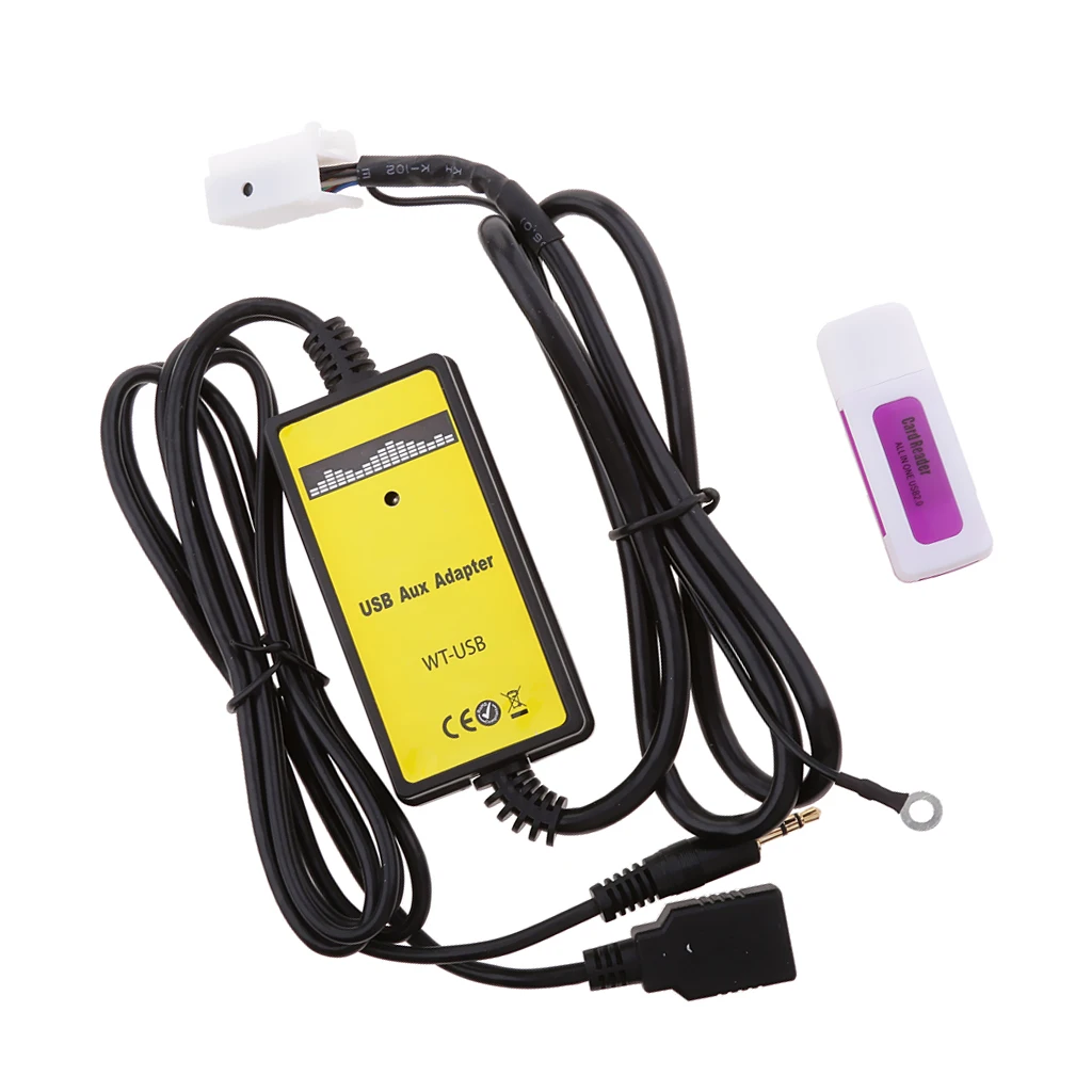 Dolity 3 5 мм Автомобильный USB Aux-in mp3-плеер радио 6Pin + адаптер для Audi VW Skoda Seat |