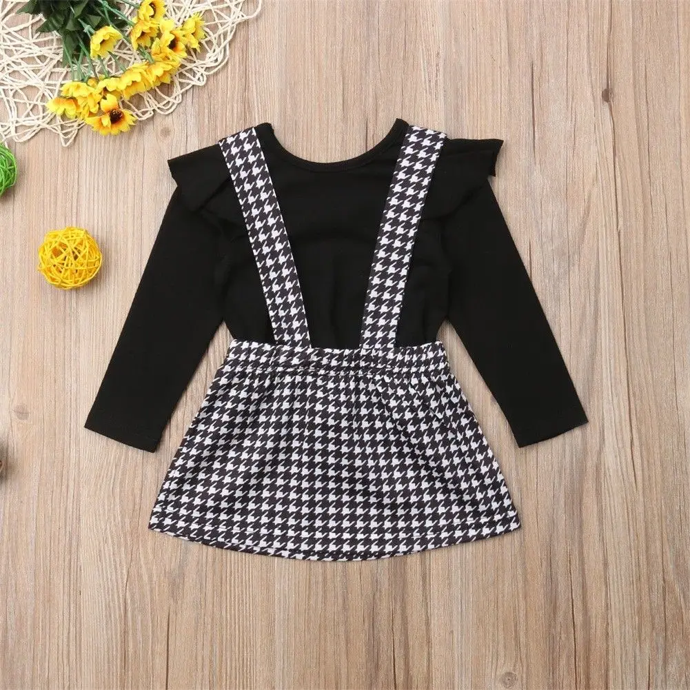 

Pudcoco New Fashion Girl Dress 2Pcs Toddler Kids Baby Girl Clothes Tops+Strap Skirt Dress Party 2PCS Outfits Clothes