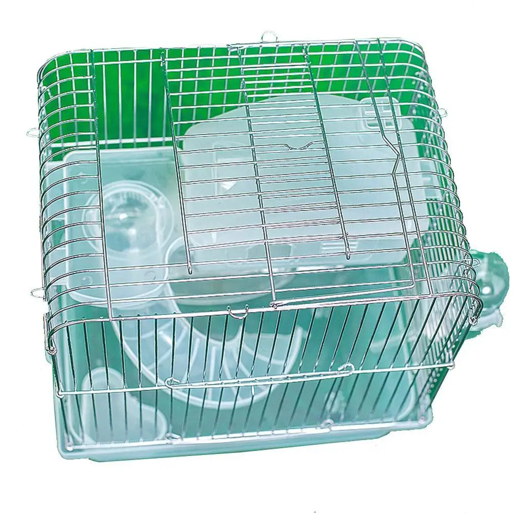 Adeeing Нержавеющая сталь клетка для животных с прозрачными кристаллами Цвет хомяк