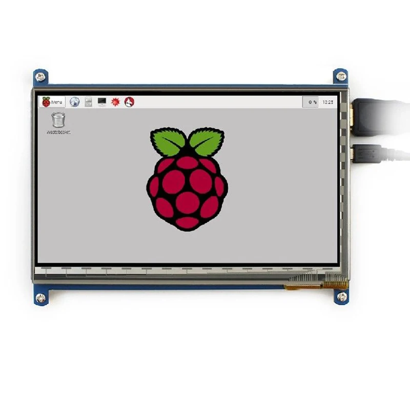 7 дюймовый емкостный сенсорный ЖК дисплей IPS 1024x600 HDMI для Raspberry Pi