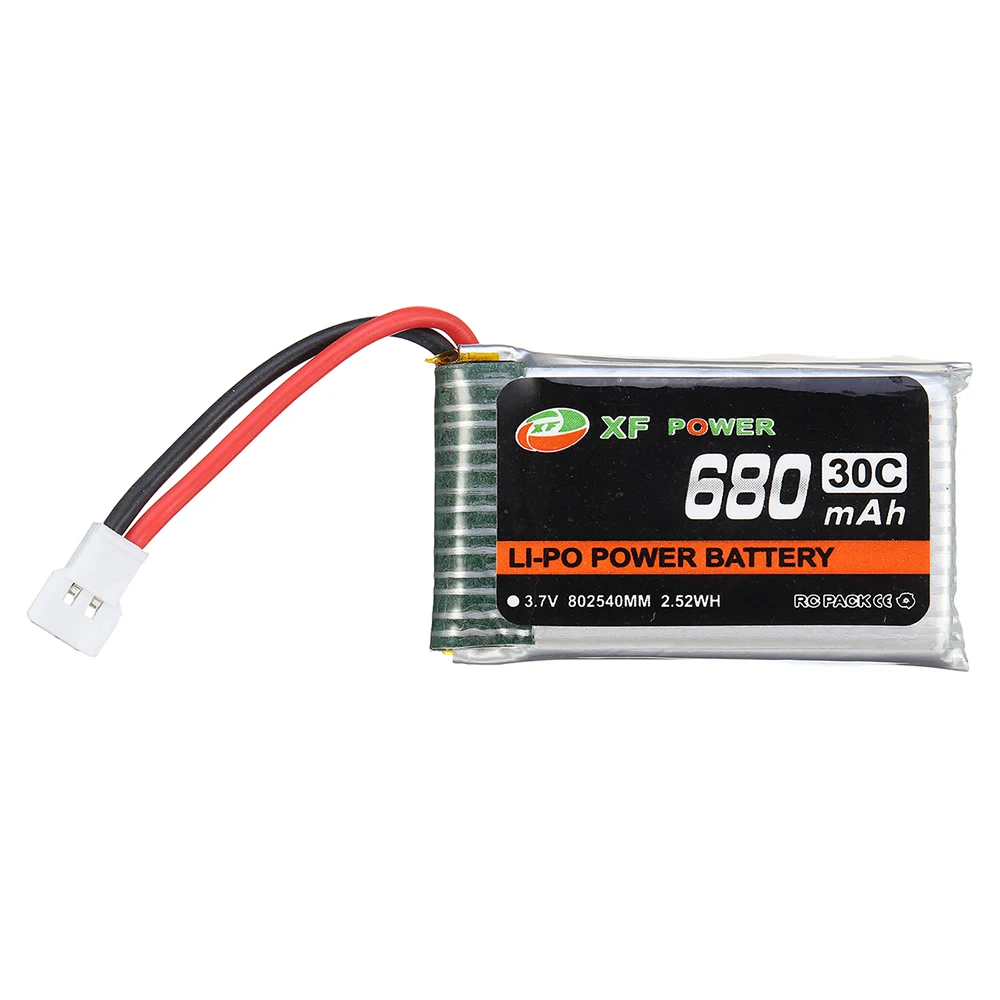 В наличии XF мощность 3 7 в 680 мАч 30C 1 S Lipo батарея JST Plug/PH 2 0 Plug и зарядное устройство