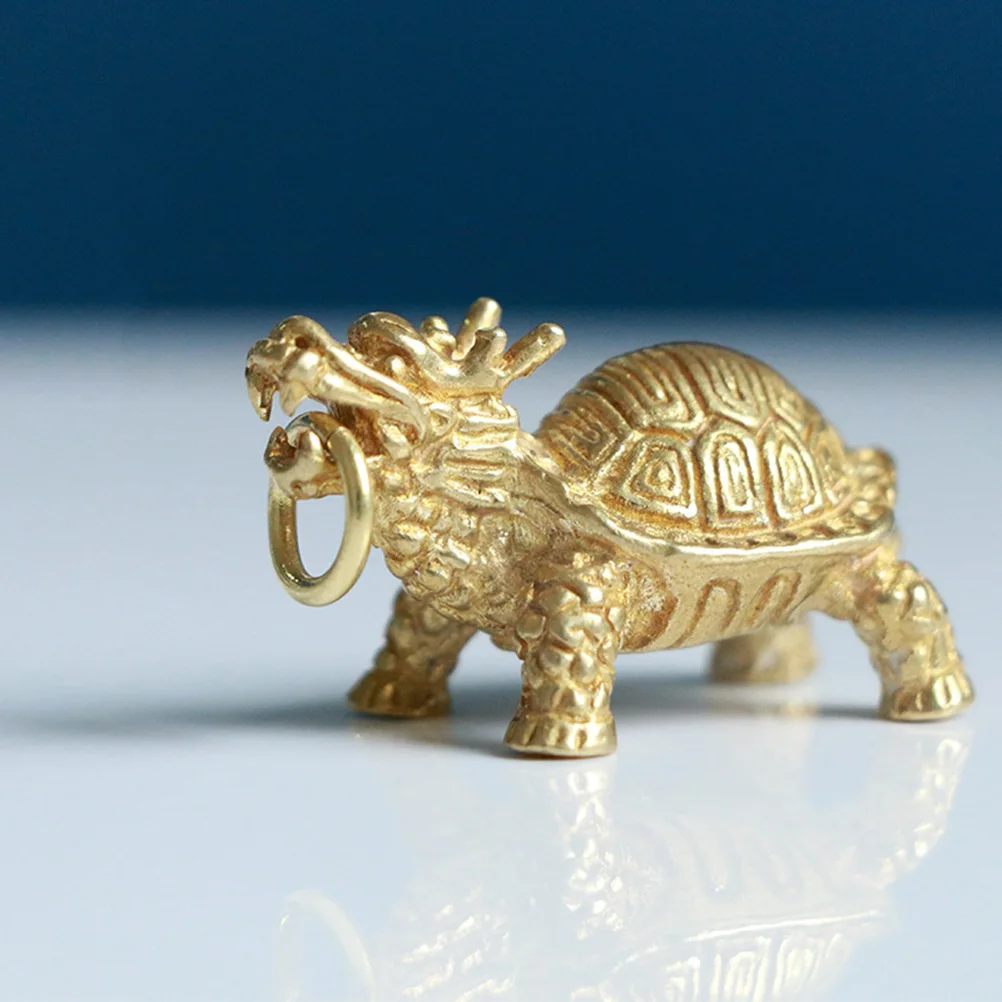 1 шт. латунная цепочка для ключей в виде черепахи висячее декоративное украшение