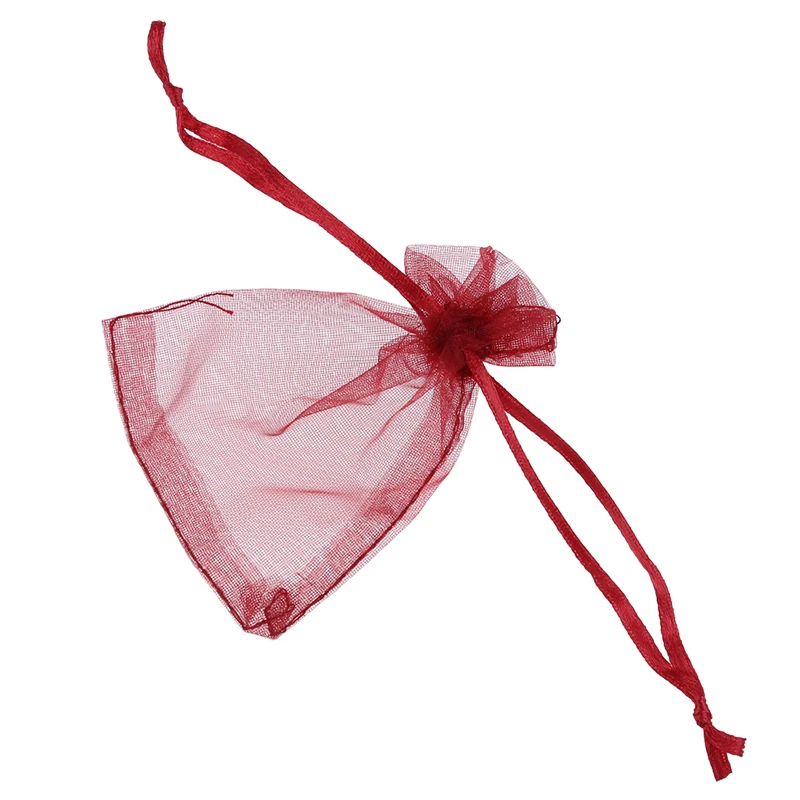100 мешков из органзы Свадебные любимые мешки для конфет (винно-красный) | Дом и сад