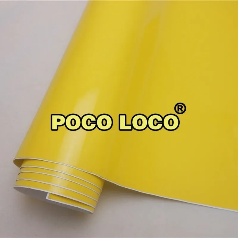Желтая Глянцевая блестящая пленка для автомобиля графическая воздушная