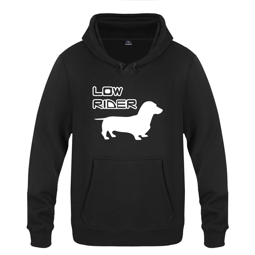 Low Rider-Dachshund Wiener Dog креативные толстовки мужские 2018 флисовые пуловеры с капюшоном |