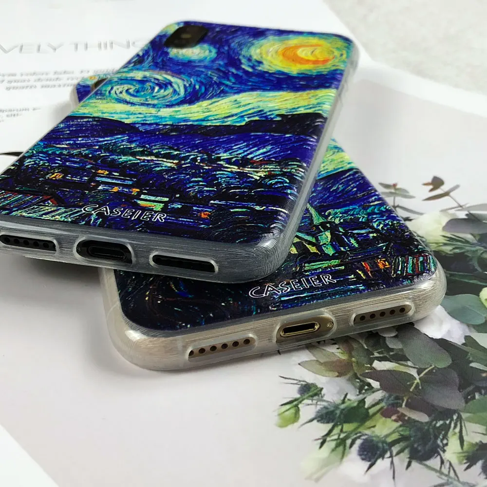 Чехол CASEIER Starry Night Emboss для Xiaomi Mi 9 8 A2 6A A1 чехол Redmi Note 7 6 5 Pro 4X с большой волной |