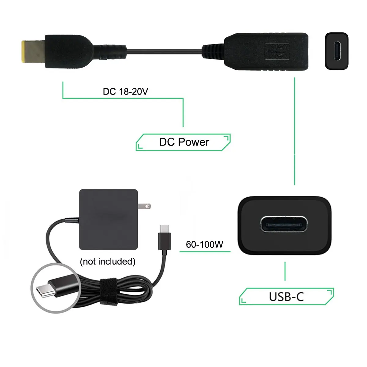 Эмулятор питания USB 3 1 Type C 11 0*5 0 мм для Lenovo Think Pad X1 Carbon|Компьютерные кабели и