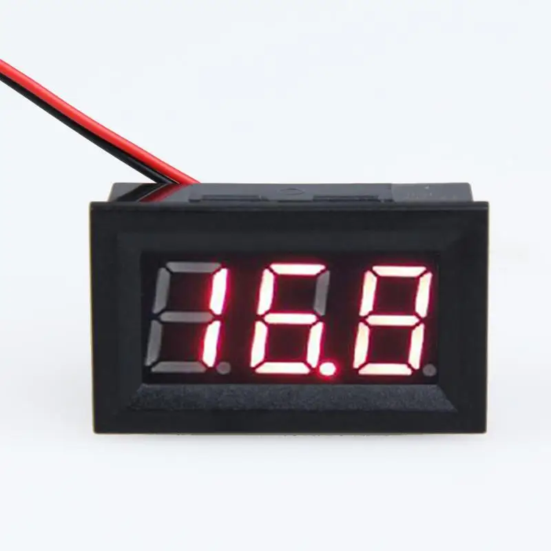 DC 3 2 30V 0 56 &quotLCD Мини Авто Цифровой вольтметр провода красная светодиодная панель