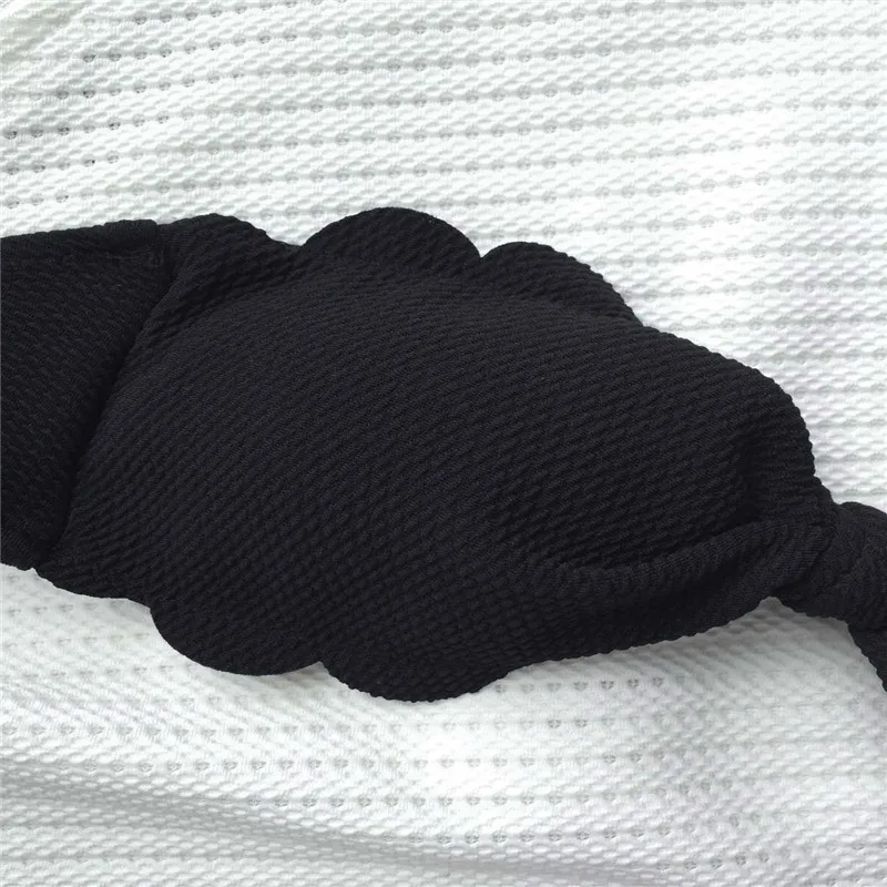 2019 бикини с мягкой лямкой на шее купальник без бретелек сексуальный однотонный