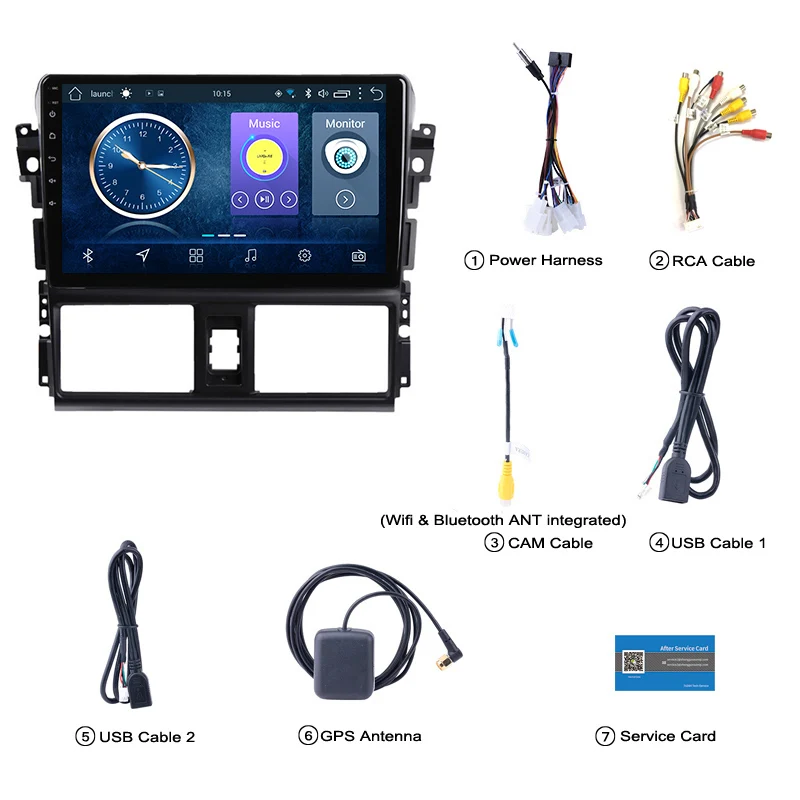 10 1 дюймовый Android 8 автомобильный DVD GPS для Toyota vios 2014 2016 навигационная система