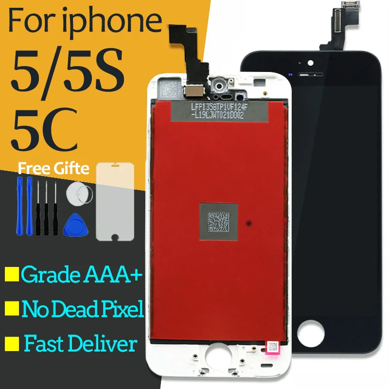 AAA + качественный ЖК дисплей для iPhone 5 5C с сенсорным экраном дигитайзер 5S экран