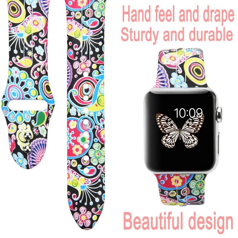 Аксессуары для Apple Watch 42 мм браслет 40 44 38 iwatch 4/3/2 спортивные ремешки на запястье
