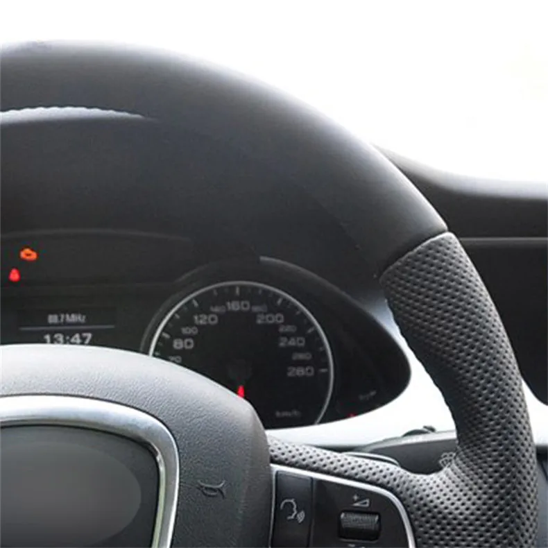 Кожаный чехол для руля Audi A3 8P 2008 13 A4 B8 10 A5 A6 C6 2007 11|Чехлы на руль| |