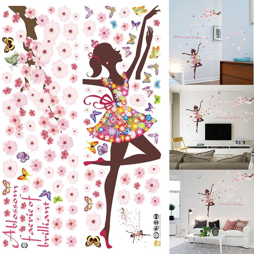 Kids Bedroom Nursery Ceiling Flower Letter Plane Wall As the picture show Stickers | Дом и сад