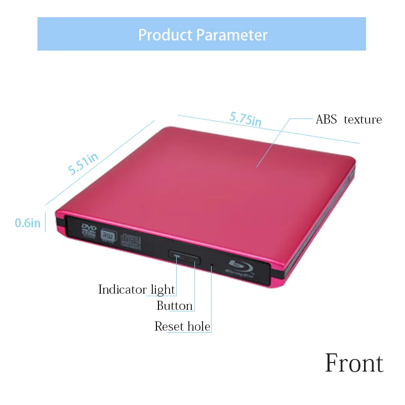 USB3.0 Внешний BD RE Blu Ray привод Оптический Bluray плеер CD/DVD RW записывающее устройство