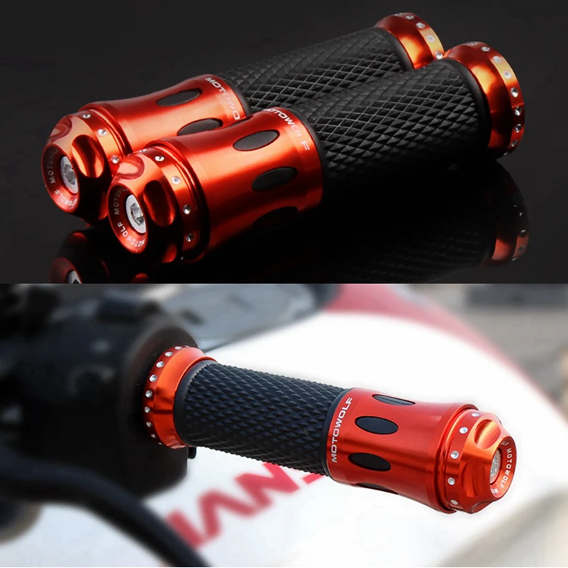 LMoDri мотоциклетные ручки из алюминия 7/8 '' с ЧПУ резиновая гелевая рукоятка 22 мм