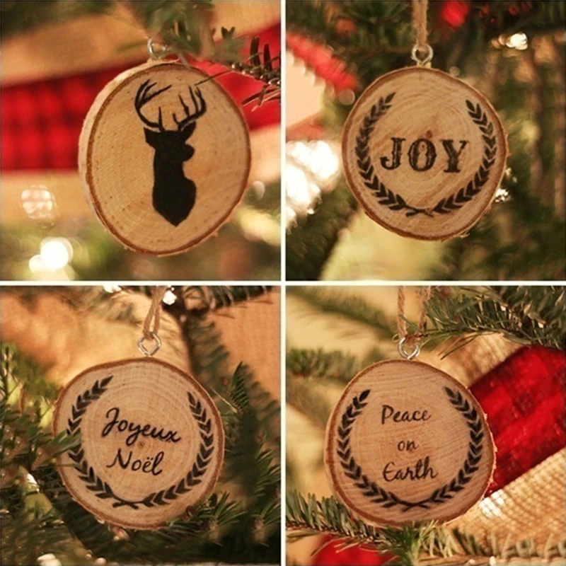 Деревянные Ремесла сделай сам натуральные круглые деревянные ломтики круги с