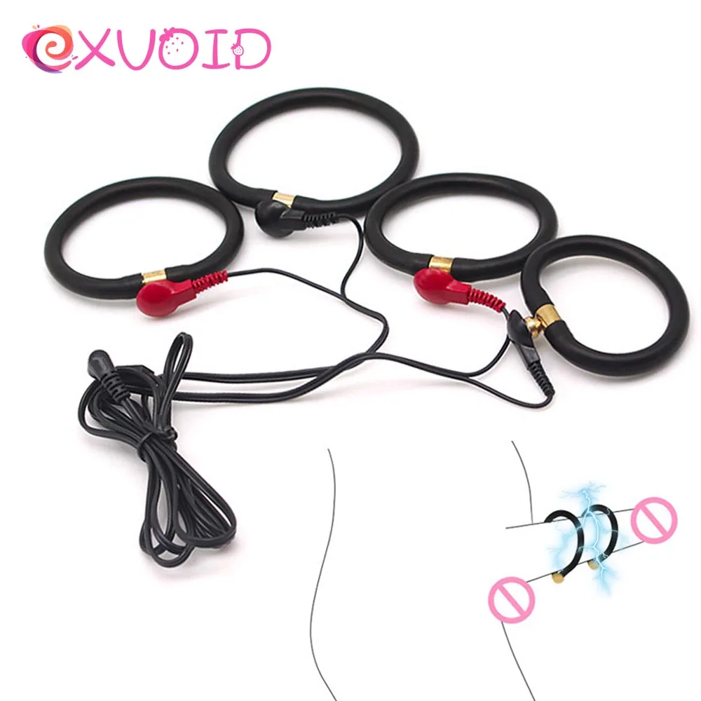 EXVOID электрические Кольца для пениса Задержка эякуляции короткошерстные