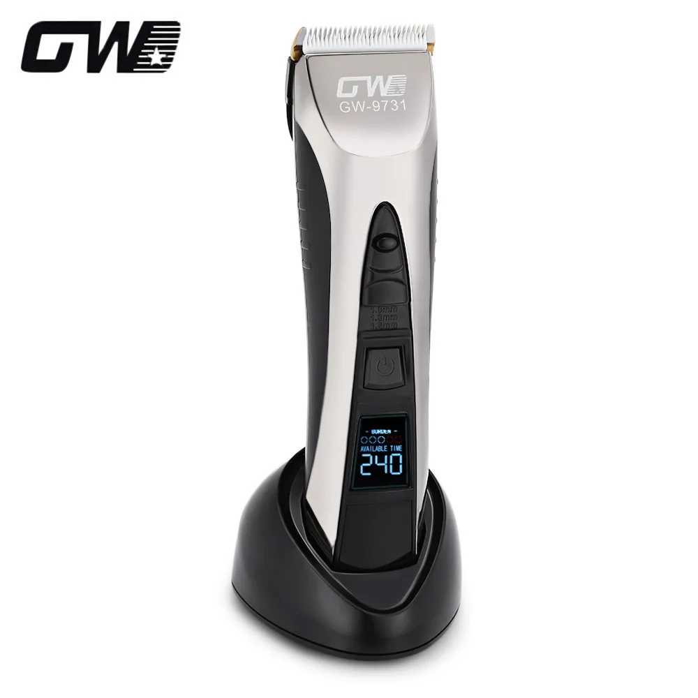 Электрическая машинка для стрижки волос Guowei GW 9731 со светодиодным дисплеем
