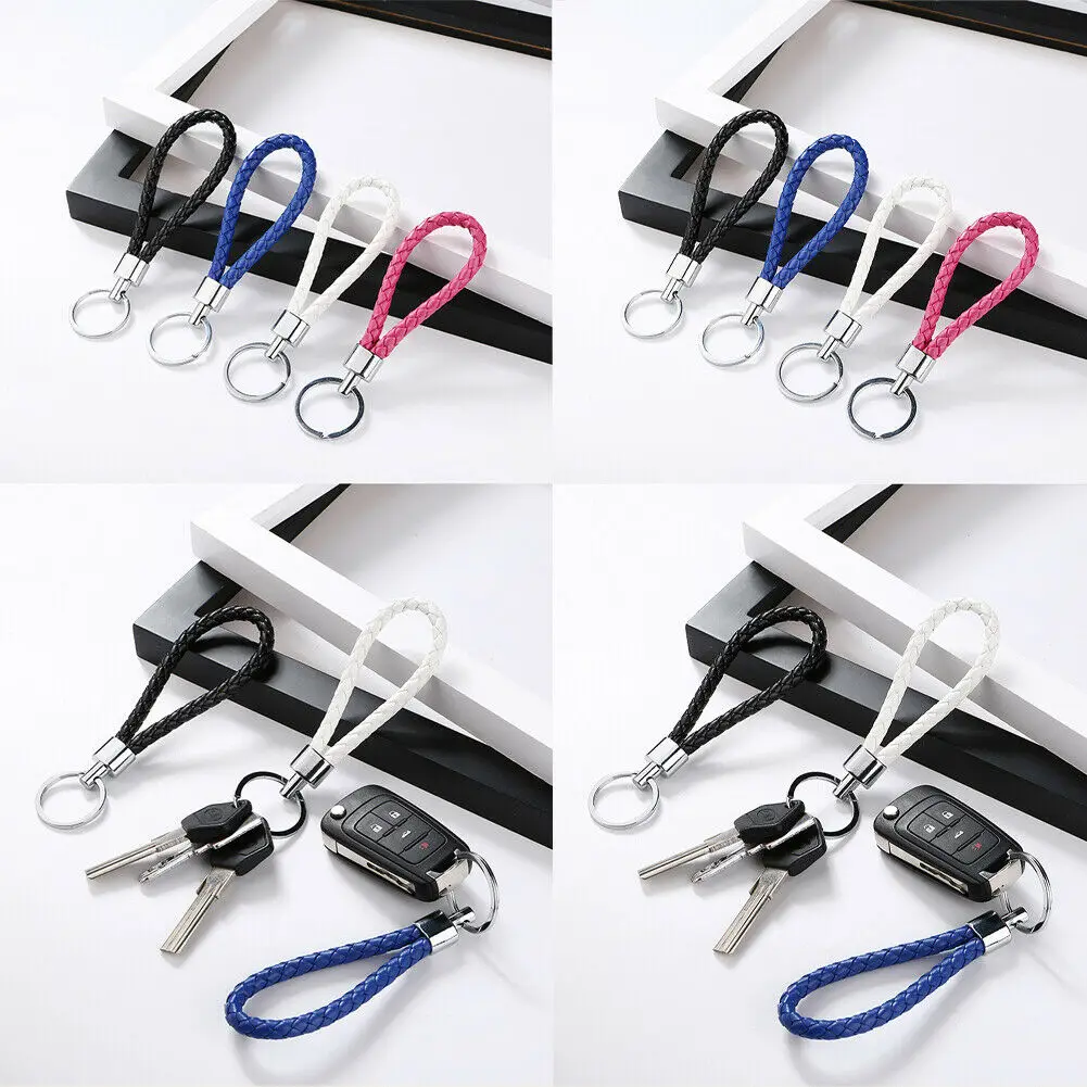 1PC Car Key Buckle Alloy Metal Ring Leather Chain Keychain Cute Lover New | Автомобили и мотоциклы