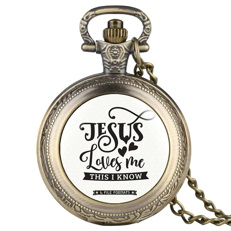 Карманные часы серии Jesus Love Me для мужчин и женщин Специальные карманные унисекс