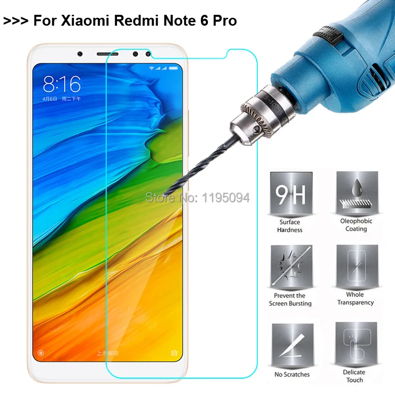 2.5D 9 H ультратонкое закаленное стекло для Xiaomi Redmi Note 6 Pro 26 &quotпротектор экрана