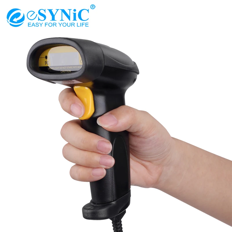 ESYNiC USB долгое сканирование ручной автоматический POS лазерный сканер штрих кода с