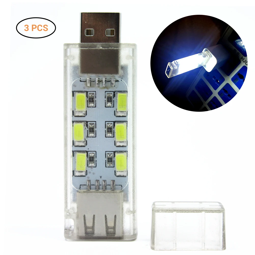 3 шт. портативный мини USB ночник с 12 светодиодный светильник дами|Ночники| |