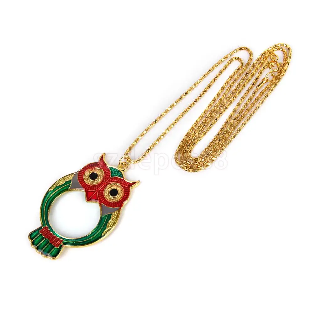 Ожерелье с увеличительным стеклом и подвеской в виде совы|glass necklace|necklace free
