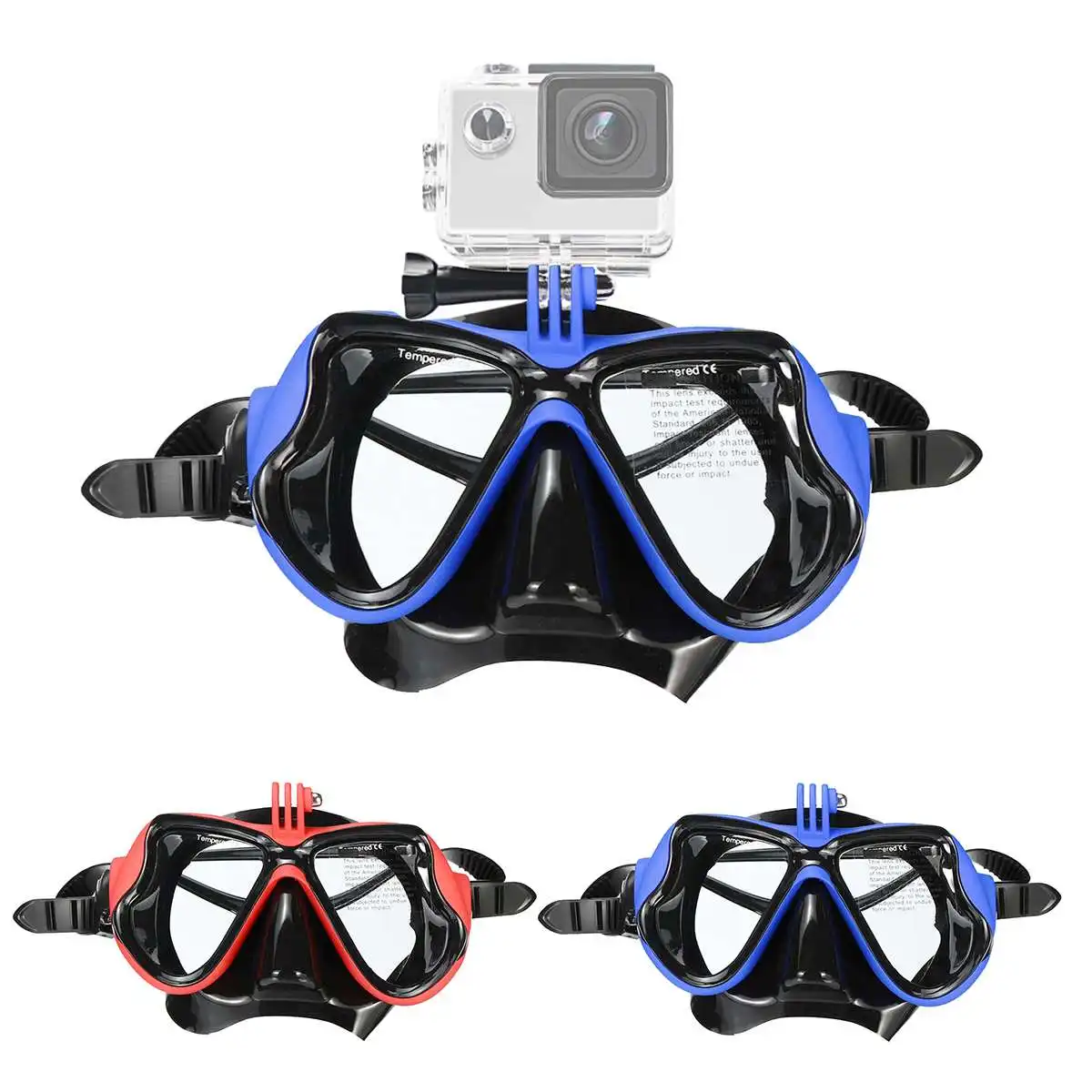 Professional Scuba Diving Mask Anti-fog Snorkel Swimming Goggles Glasses for GoPro Little ant Sports Camera Underwater Parts | Спорт и