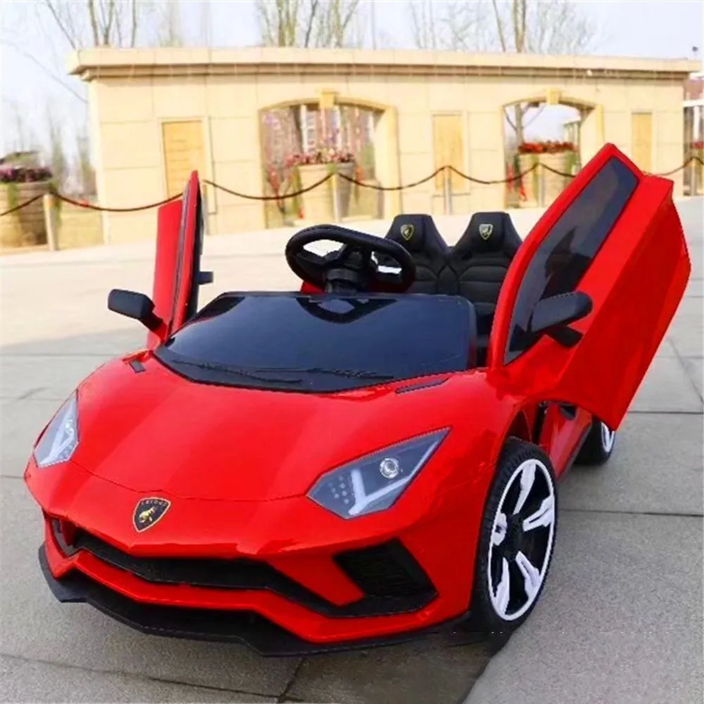 Children's electric car four-wheeled kart can sit male and female baby remote control toy inflatable wheel kid motorcycle |