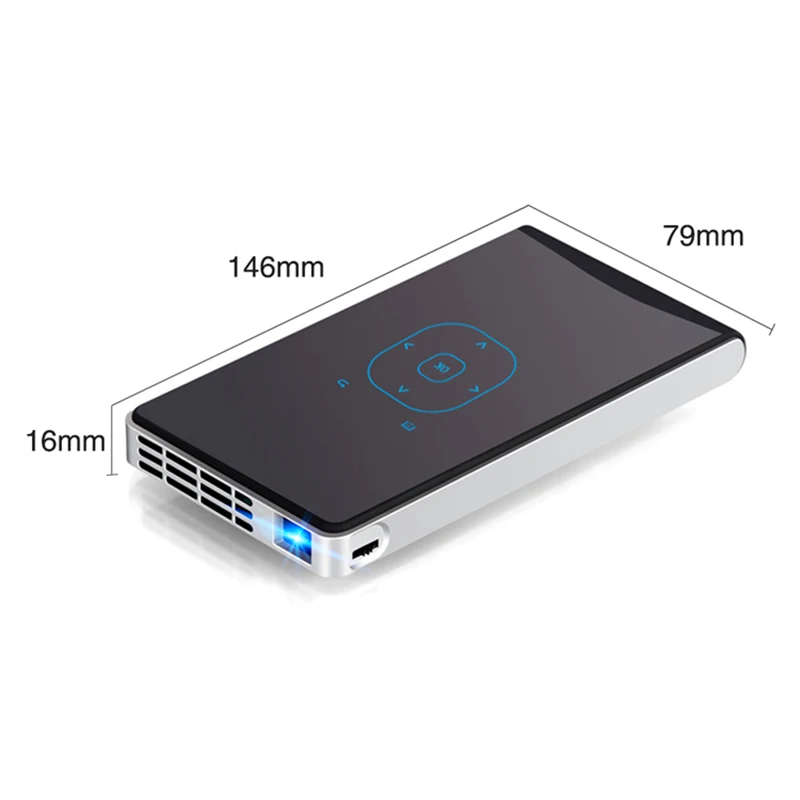 Портативный умный мини проектор magicsee Dlp100Wm с ручкой Android Wi Fi домашний кинотеатр Hd