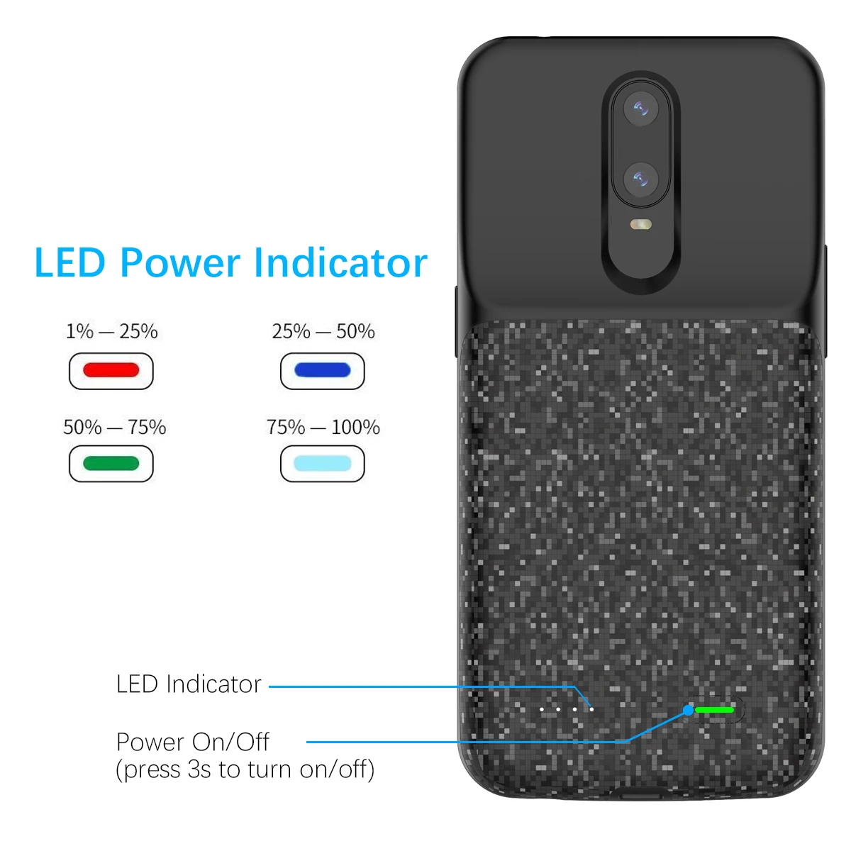 Для OPPO R17/R17 Pro Чехол 5200 мАч внешний резервный аккумулятор зарядное устройство