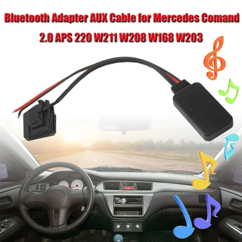 Car Cd Player Bluetooth Aux Audio Harness Adapter Switch Button For Medes Mercedes Comand 2.0 Aps 220 W211 W208 W168 W203 | Автомобили и