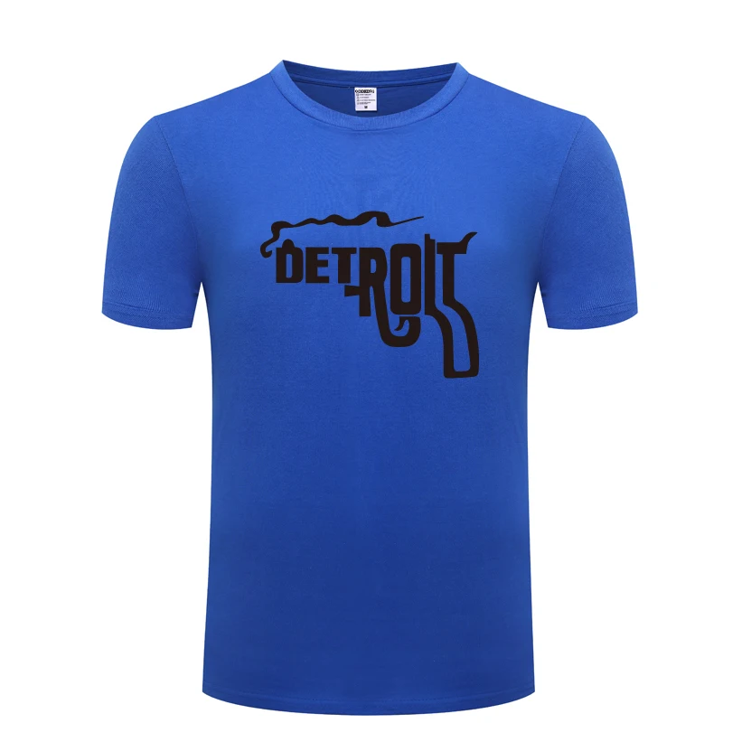 

Detroit Smoking Gun Funny Creative Men's T-Shirt T Shirt Men 2018 New Short Sleeve O Neck Cotton Casual Top Tee