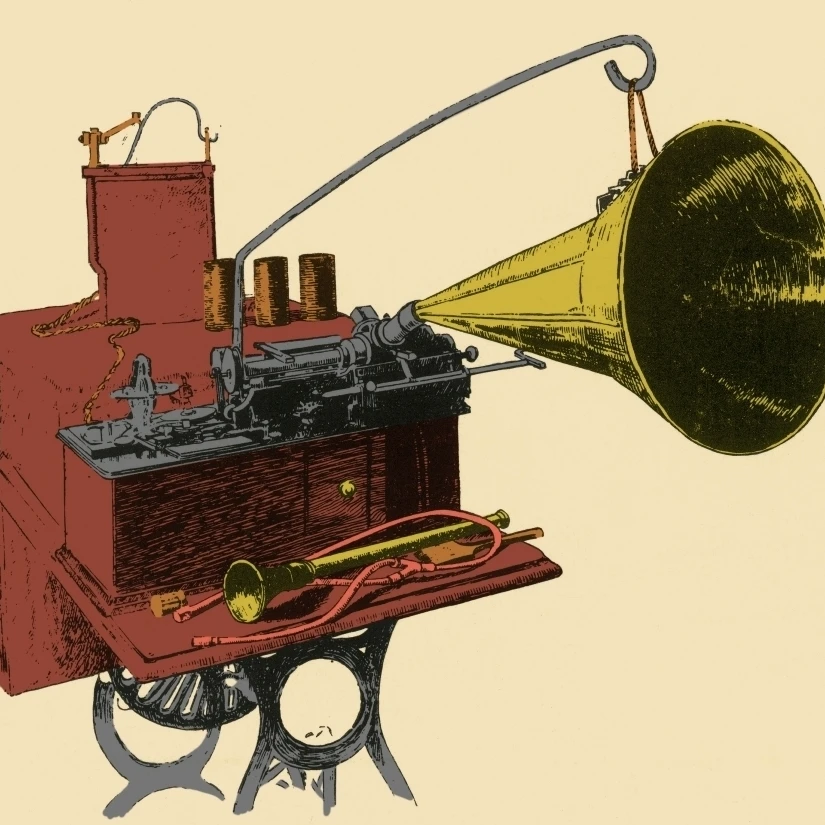 Постер с изображением фонографа печать наукой Source (24x18)|Таблички и знаки| |