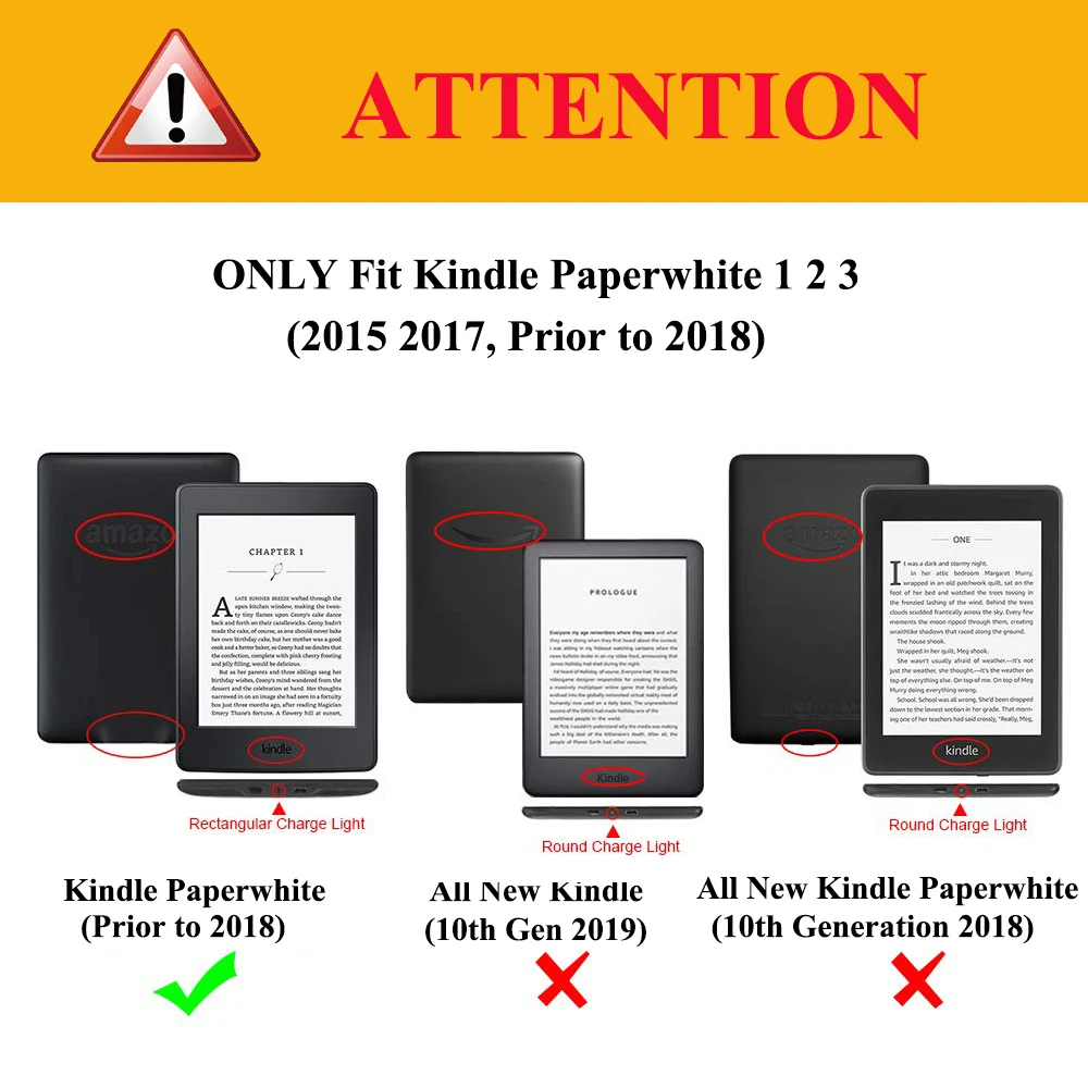Чехол Kindle Paperwhite 1 2 3 тонкий вертикальный чехол из искусственной кожи для Amazon E
