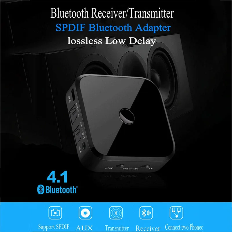 Hi Fi Беспроводной адаптер Bluetooth приемник передатчик аудио 3 5 мм 4 1 SPDIF оптический
