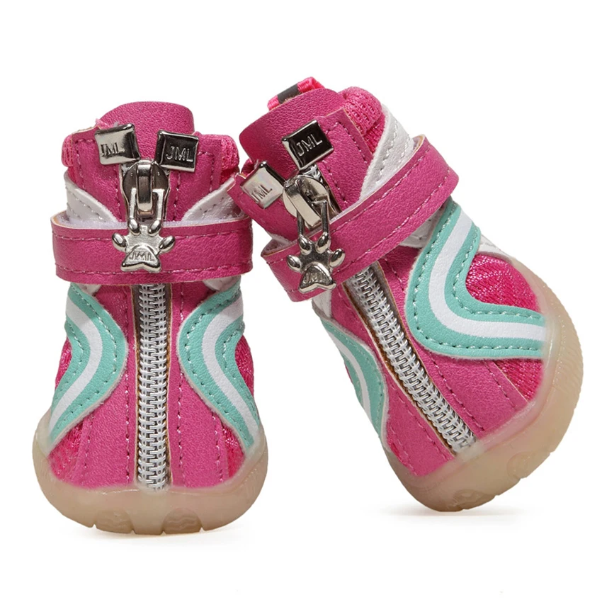 4 шт. ботинки для собак чихуахуа плюшевые ботиночки дышащая сетка обувь домашних