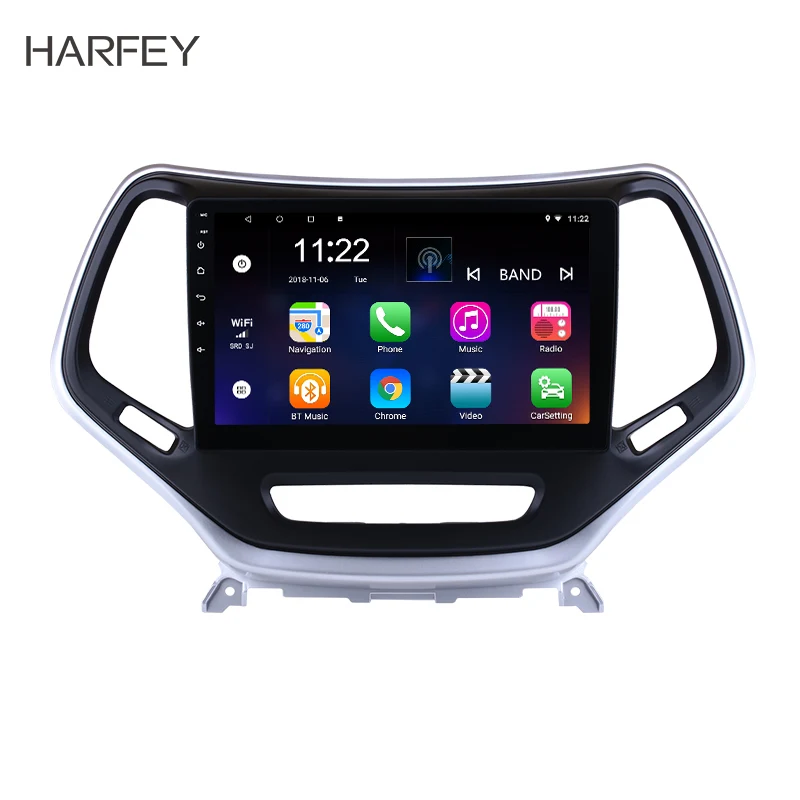 Harfey автомобильный Android 10 0 GPS Радио 2Din HD 1 &quotдля Jeep Grand Cherokee 2016 мультимедийный плеер