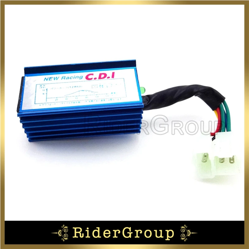 Синий гоночный 6 Pin зажигания AC CDI Коробка для 150cc 160cc 200cc 250cc двигатель яма Байк