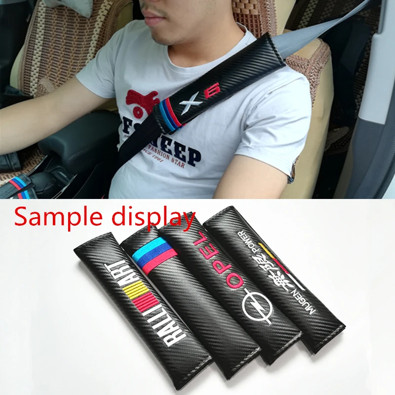 2 шт. чехол для ремня безопасности из углеродного волокна Наплечная Накладка Ford