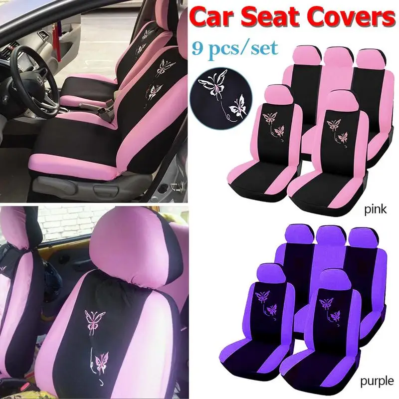 9PCS/Set Universal Car Seat Covers Mesh Sponge Interior Accessories Full Cover Set for Car/Truck/Van | Автомобили и мотоциклы