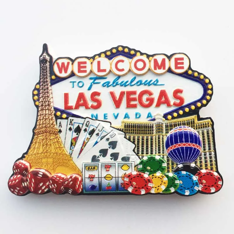 Lychee Las Vegas живописные магниты на холодильник известные Ландшафтные и сувениры